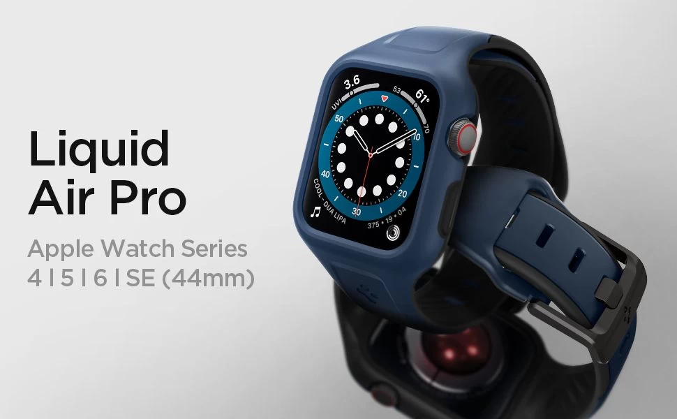 Apple Watch SE rihm sinine SPIGEN Liquid Air Pro (44mm)
