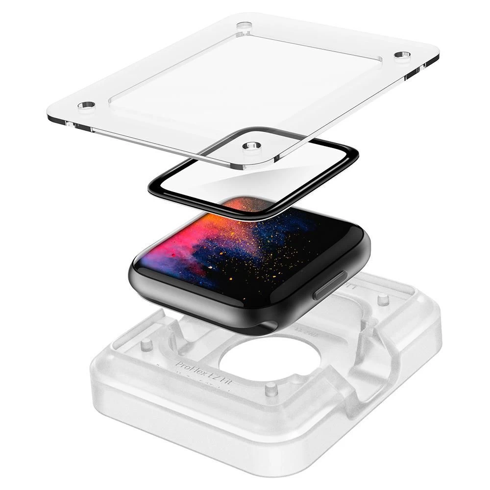 Apple Watch SE apsauginis stiklas SPIGEN PROFLEX ”EZ FIT” (44MM)