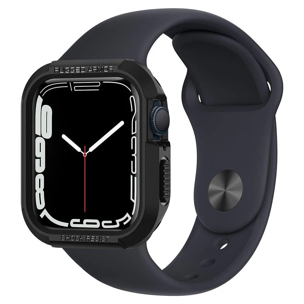 Apple Watch SE telefoni ümbris must SPIGEN RUGGED ARMOR (44/45mm)