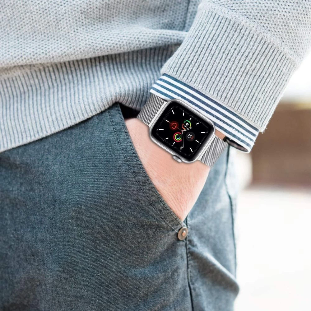 Apple Watch SE siksniņa sudraba TECH-PROTECT MilaneseBand (42/44/45/49mm)