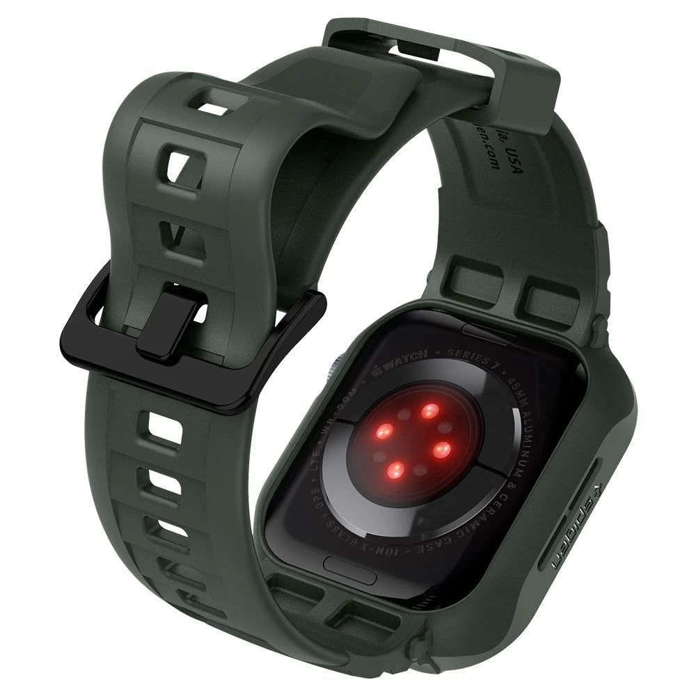 Apple Watch SE siksniņa zaļš SPIGEN RUGGED ARMOR ”PRO” (44/45mm)