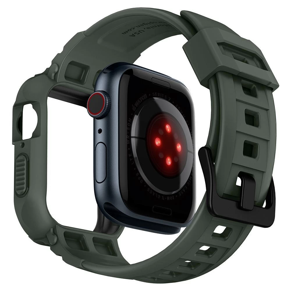 Apple Watch SE siksniņa zaļš SPIGEN RUGGED ARMOR ”PRO” (44/45mm)