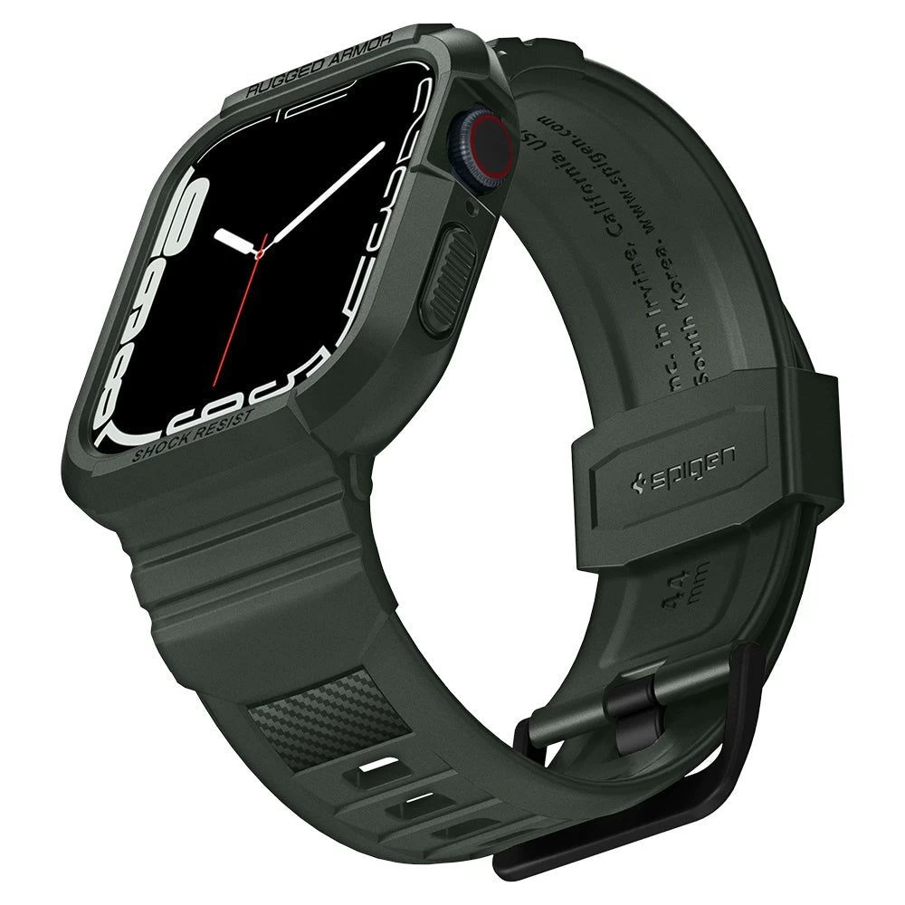 Apple Watch SE siksniņa zaļš SPIGEN RUGGED ARMOR ”PRO” (44/45mm)