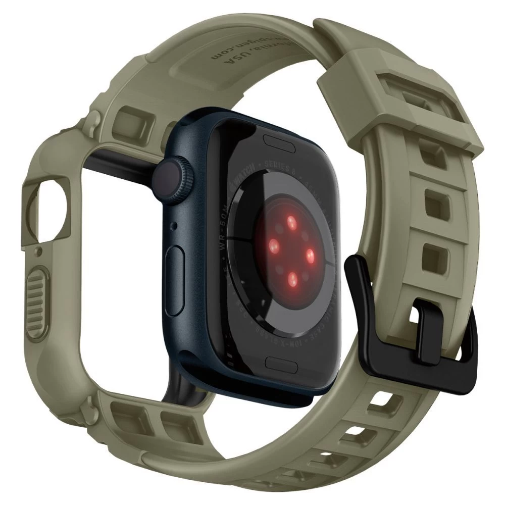 Apple Watch SE siksniņa zaļš SPIGEN RUGGED ARMOR ”PRO” (44 / 45 MM)