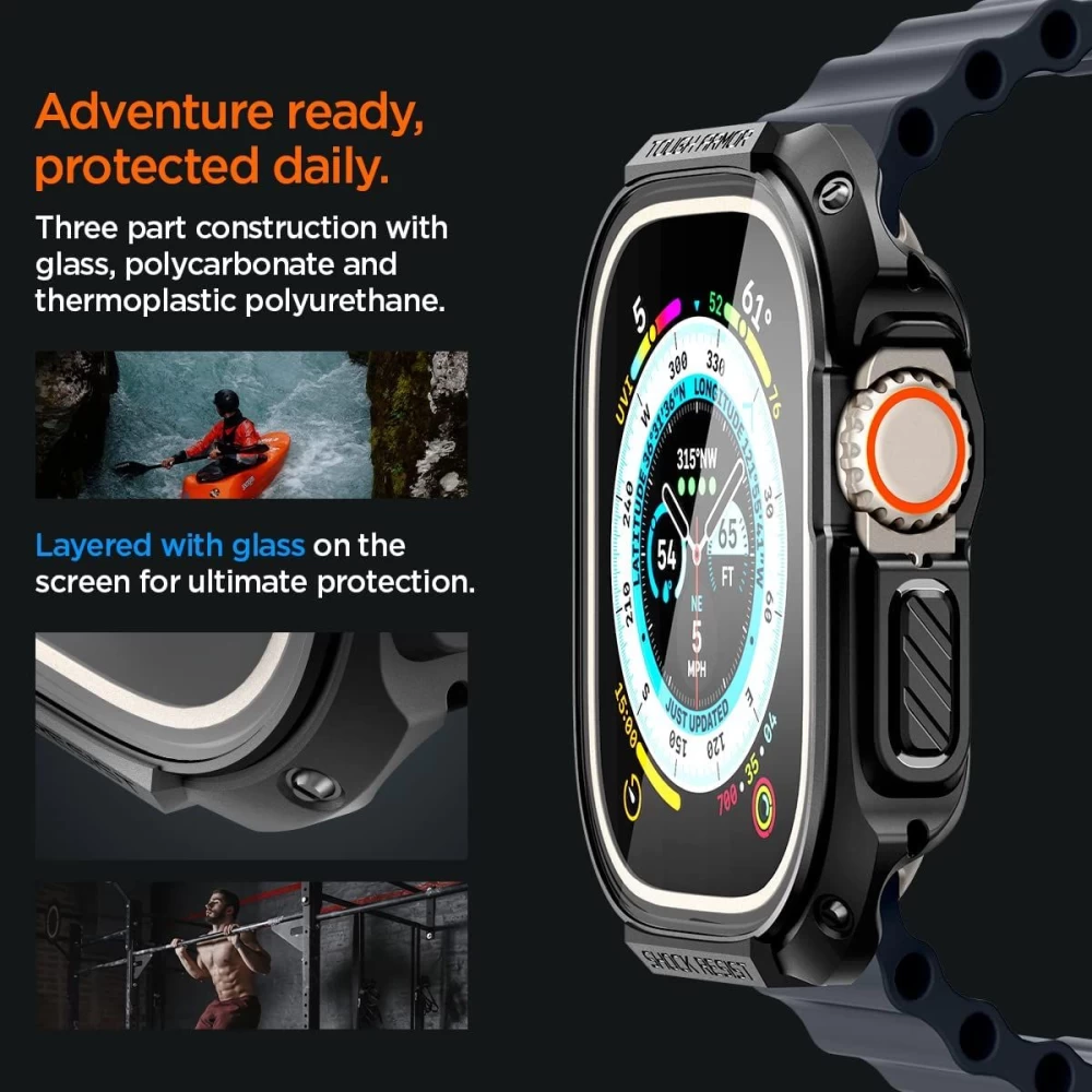 Apple Watch Ultra phone case black SPIGEN TOUGH ARMOR (49mm)