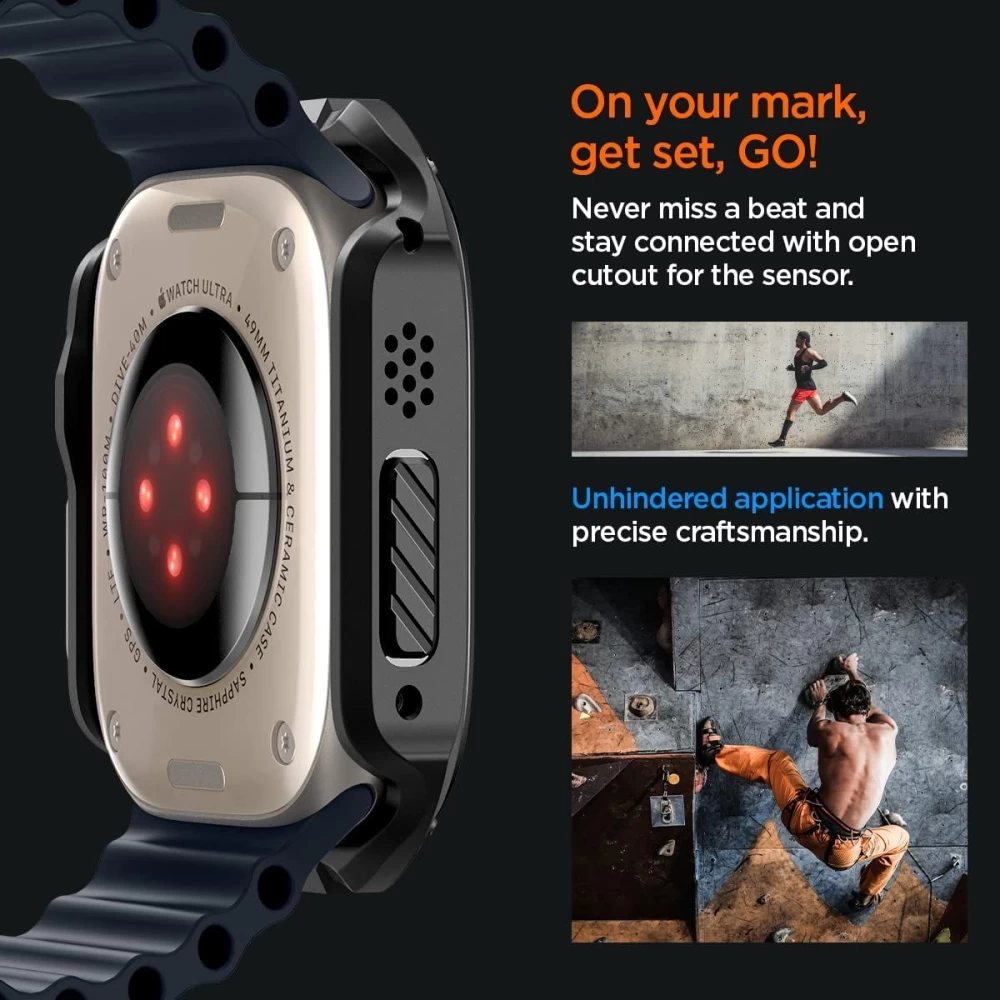Apple Watch Ultra phone case black SPIGEN TOUGH ARMOR (49mm)