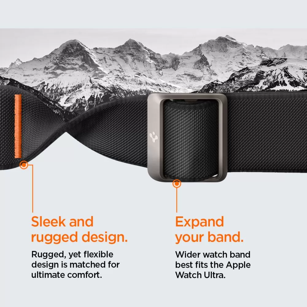 Apple Watch Ultra dirželis Juoda SPIGEN LITE FIT ”PRO” (49 MM)