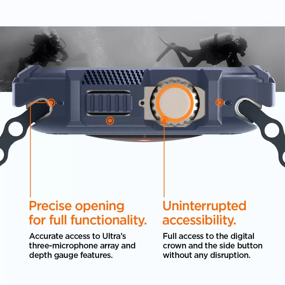 Apple Watch Ultra dėklas mėlyna SPIGEN RUGGED ARMOR (49 MM)