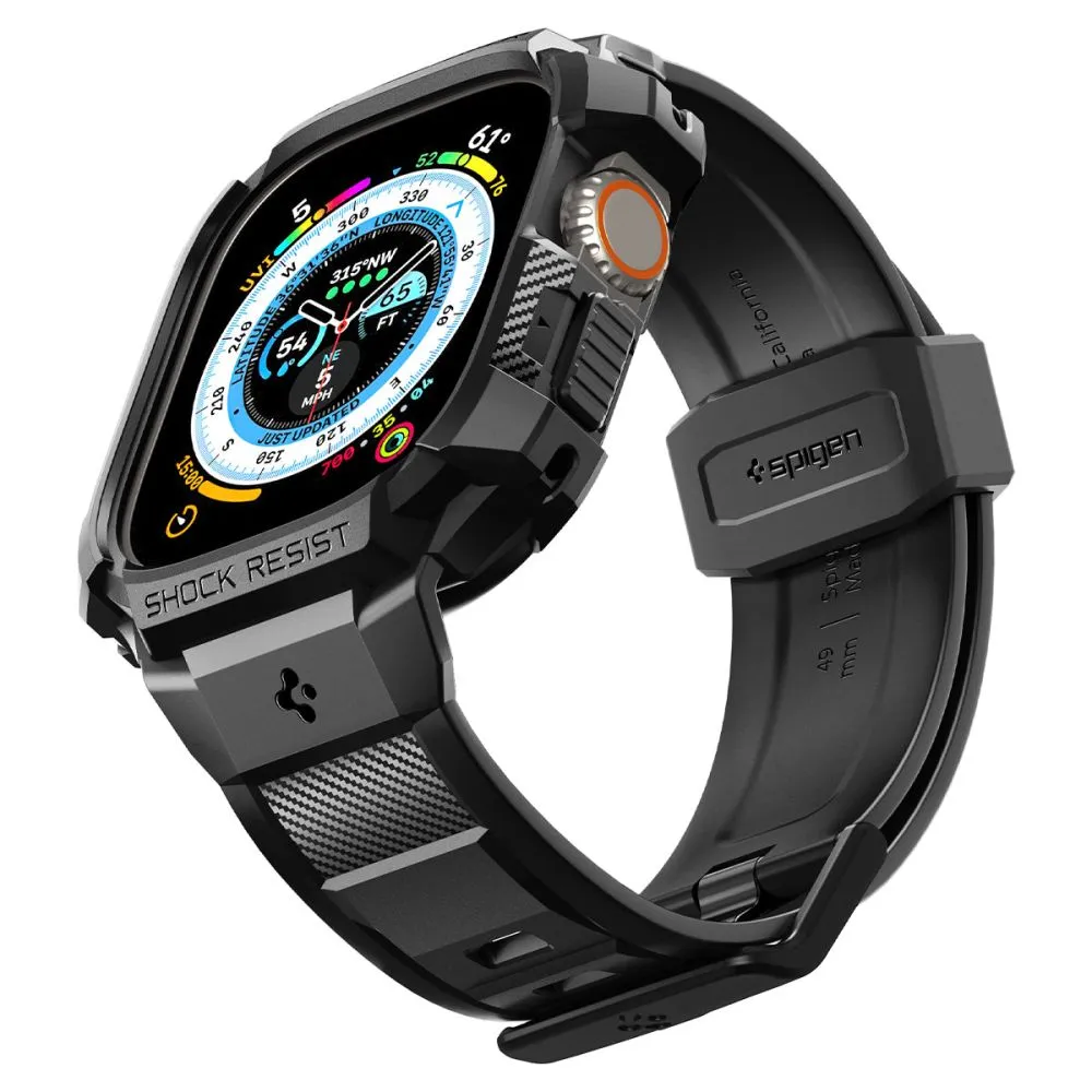 Apple Watch Ultra siksniņa melns SPIGEN RUGGED ARMOR ”PRO” (49 MM)