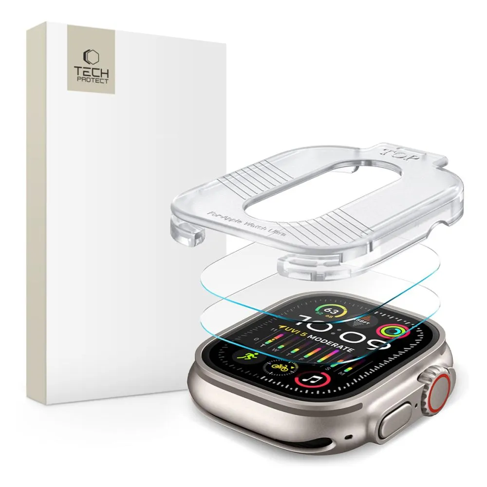 Apple Watch Ultra apsauginis stiklas TECH-PROTECT SUPREME SET 2-PACK (49mm)