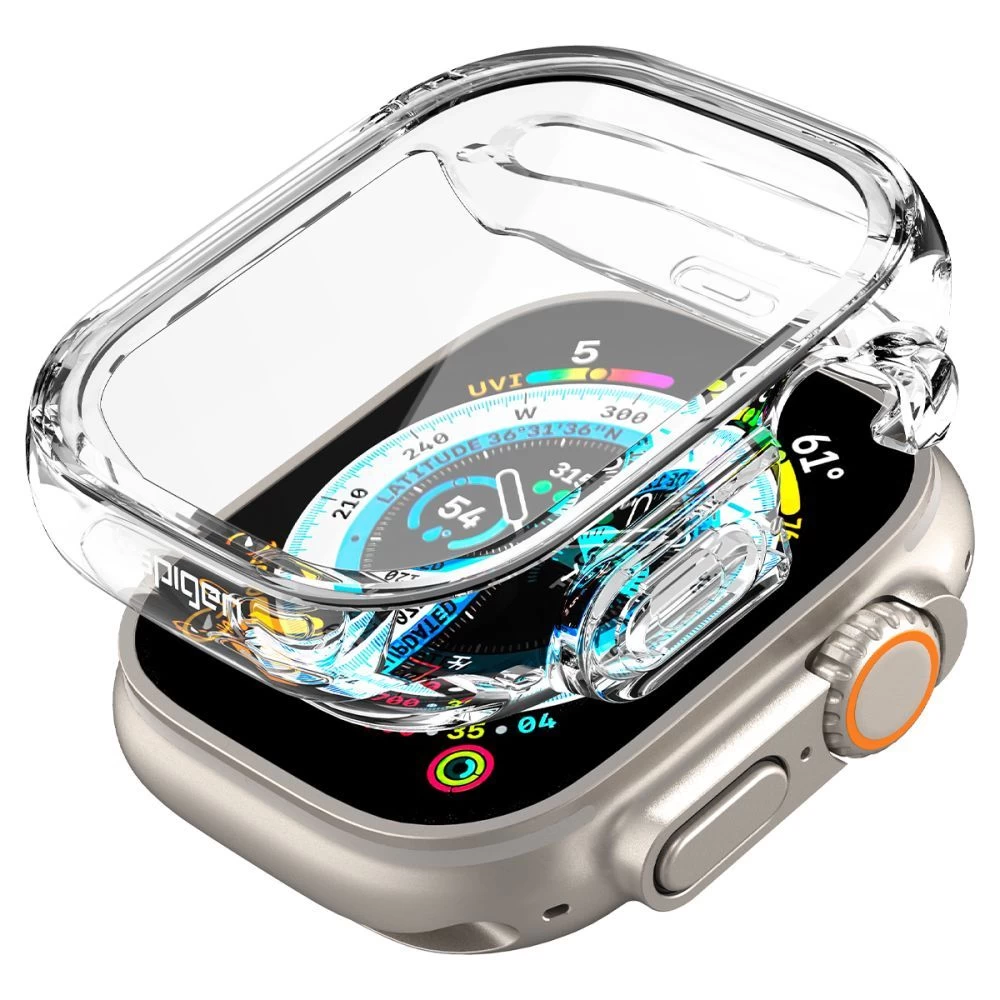 Apple Watch Ultra dėklas skaidrus SPIGEN ULTRA HYBRID (49mm)