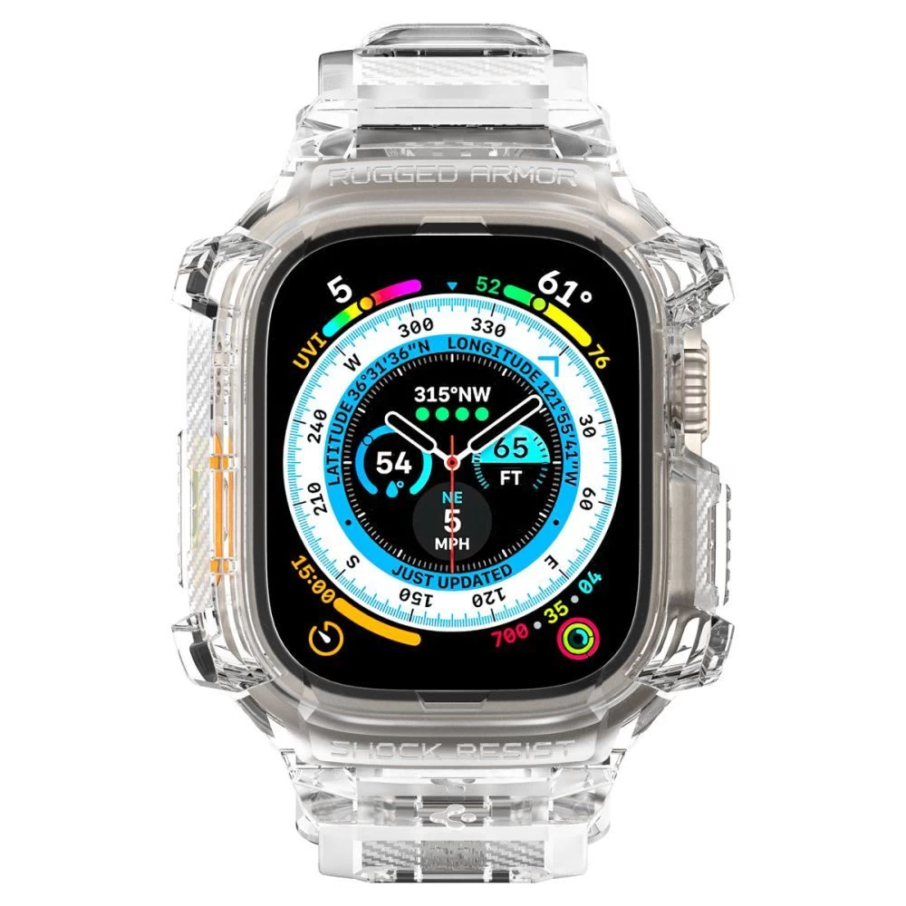 Apple Watch Ultra dirželis skaidrus SPIGEN RUGGED ARMOR ”PRO” (49mm)