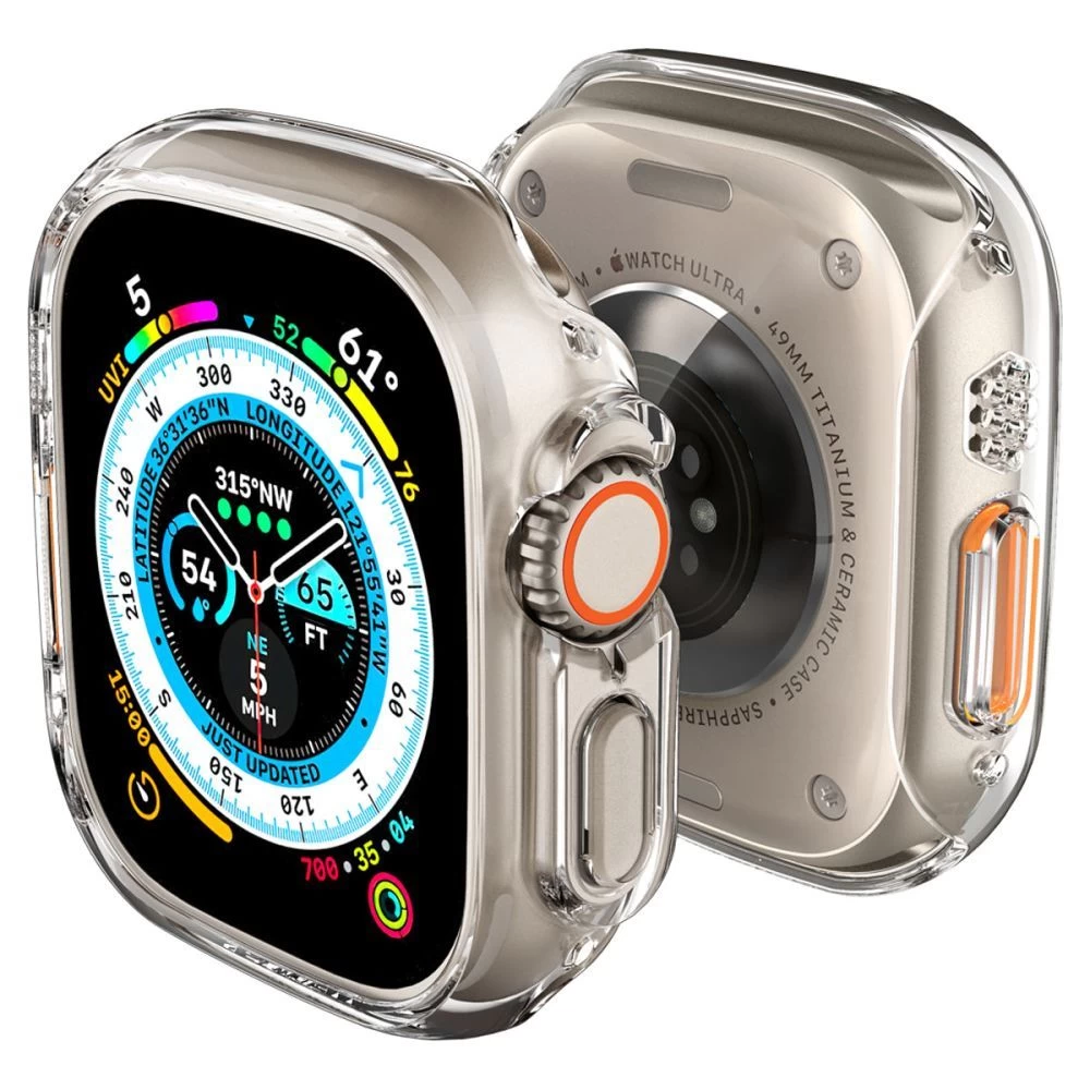 Apple Watch Ultra dėklas skaidrus SPIGEN THIN FIT (49mm)