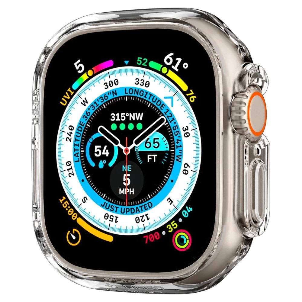 Apple Watch Ultra dėklas skaidrus SPIGEN THIN FIT (49mm)