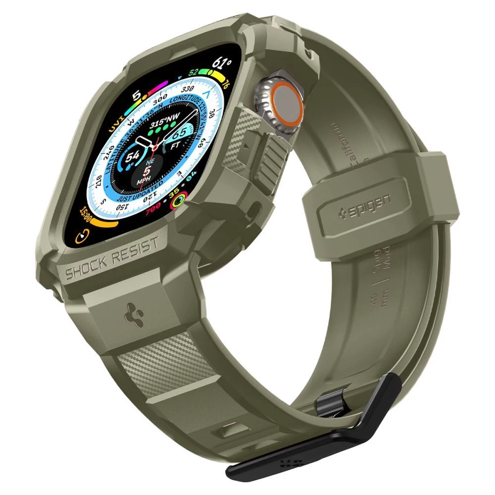 Apple Watch Ultra dirželis žalia SPIGEN RUGGED ARMOR ”PRO” (49 MM)