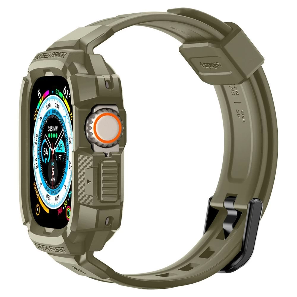 Apple Watch Ultra dirželis žalia SPIGEN RUGGED ARMOR ”PRO” (49 MM)