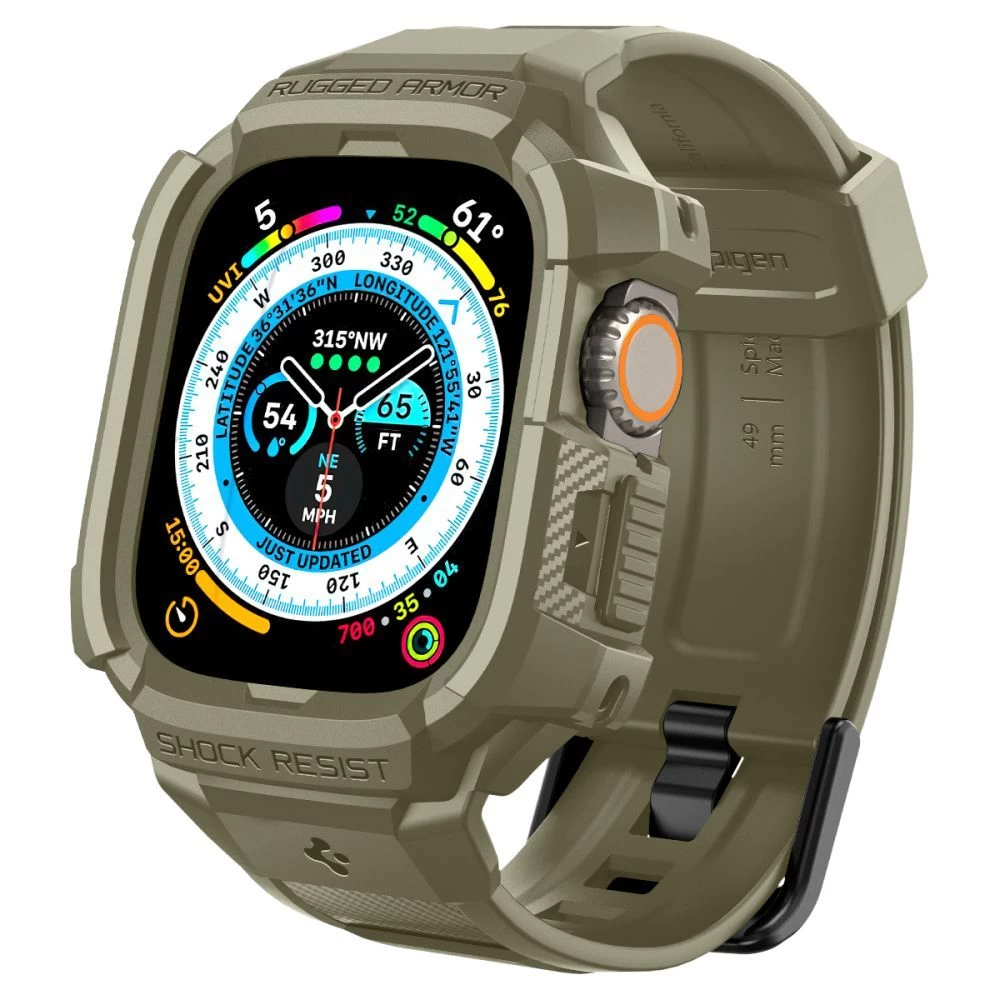Apple Watch Ultra dirželis žalia SPIGEN RUGGED ARMOR ”PRO” (49 MM)