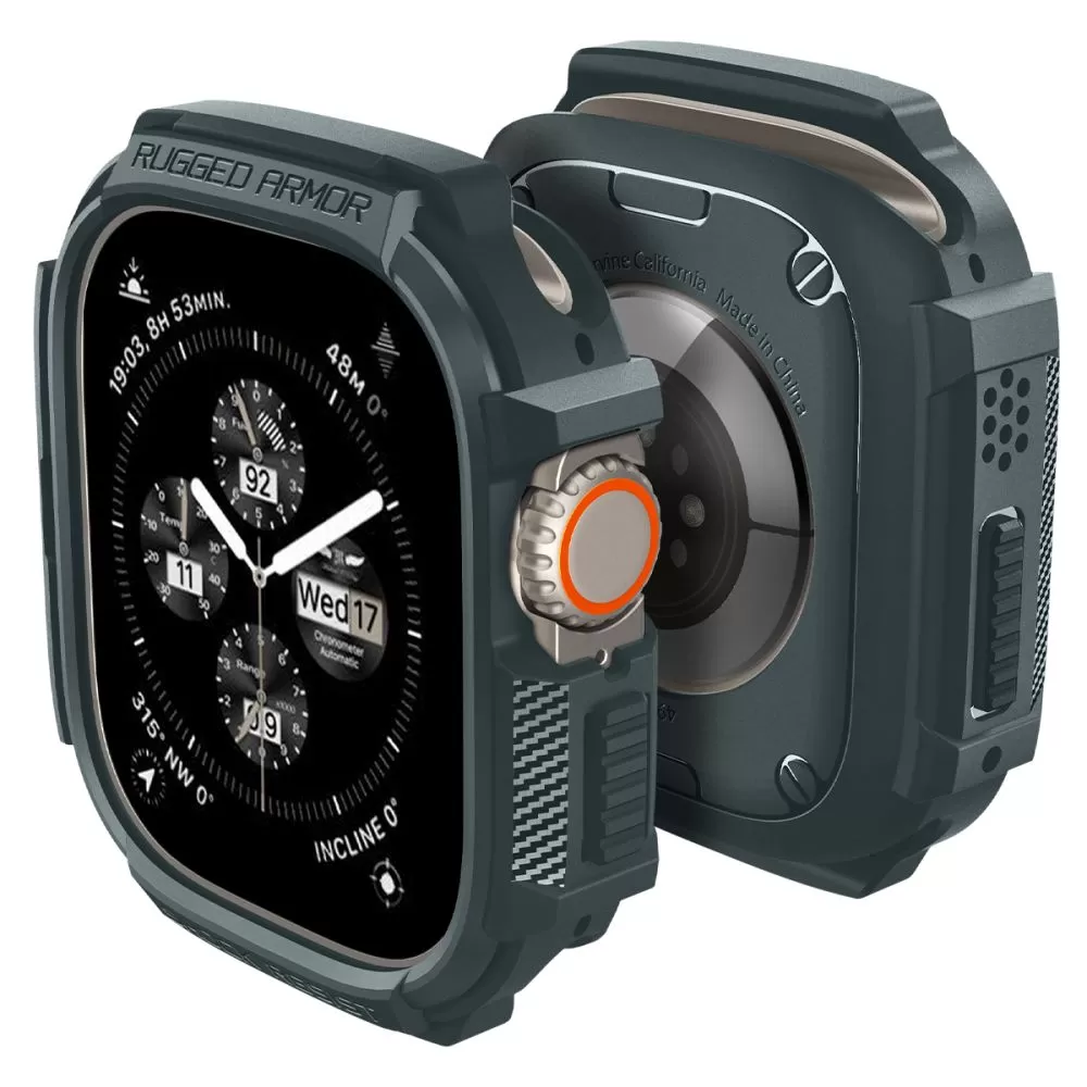 Apple Watch Ultra dėklas žalia SPIGEN RUGGED ARMOR (49 MM)