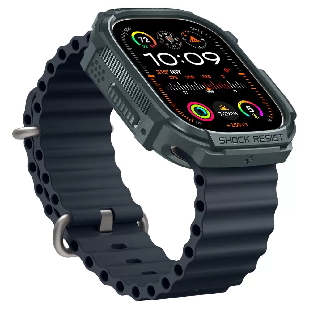Apple Watch Ultra dėklas žalia SPIGEN RUGGED ARMOR (49 MM)