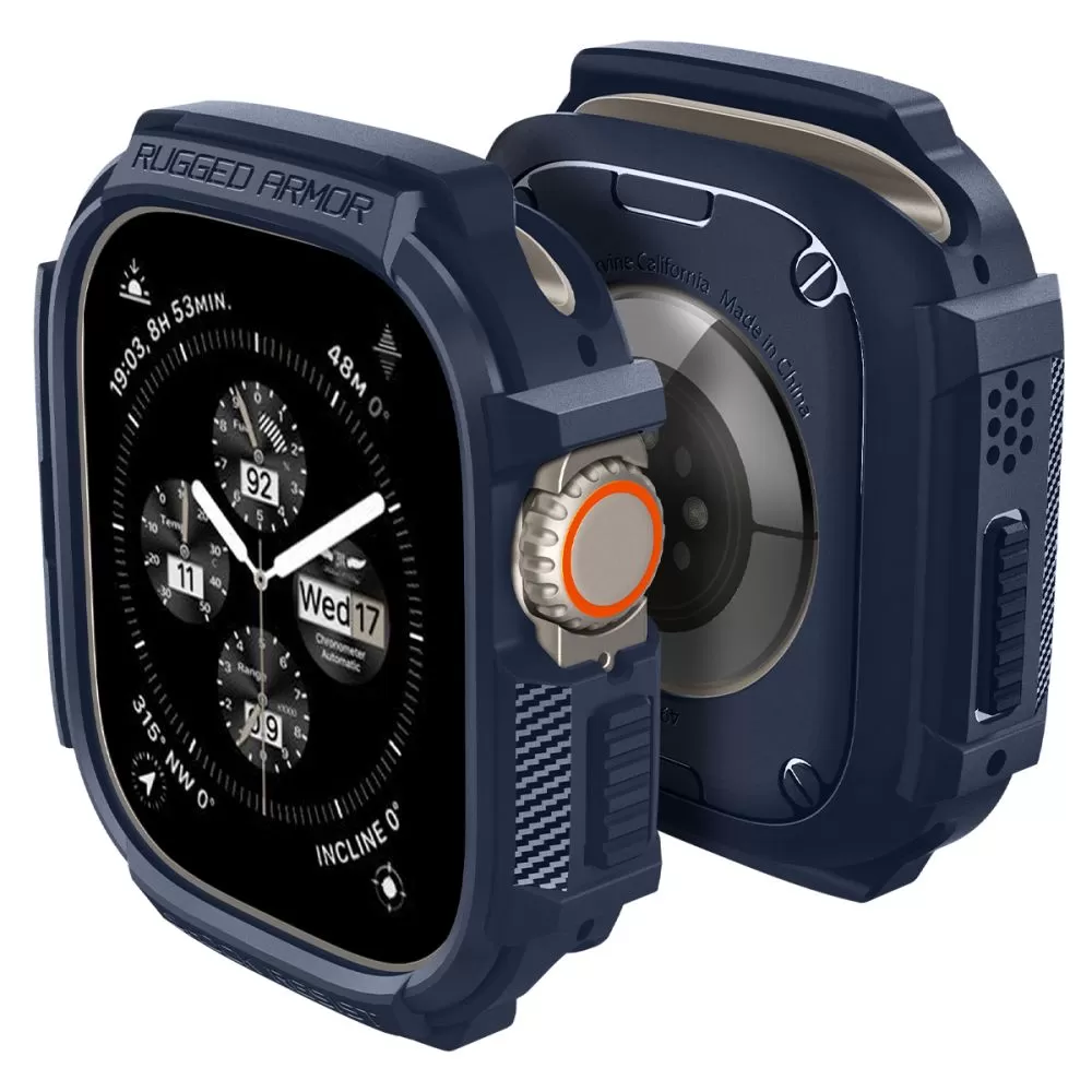 Apple Watch Ultra dėklas mėlyna SPIGEN RUGGED ARMOR (49 MM)