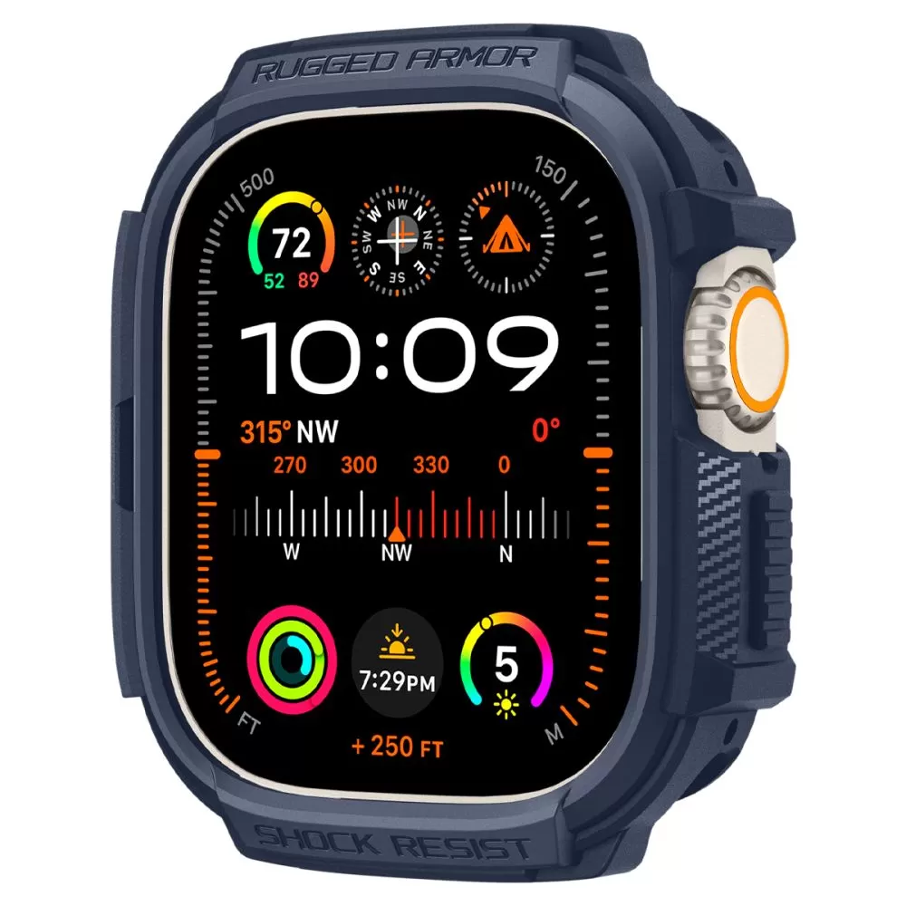 Apple Watch Ultra dėklas mėlyna SPIGEN RUGGED ARMOR (49 MM)