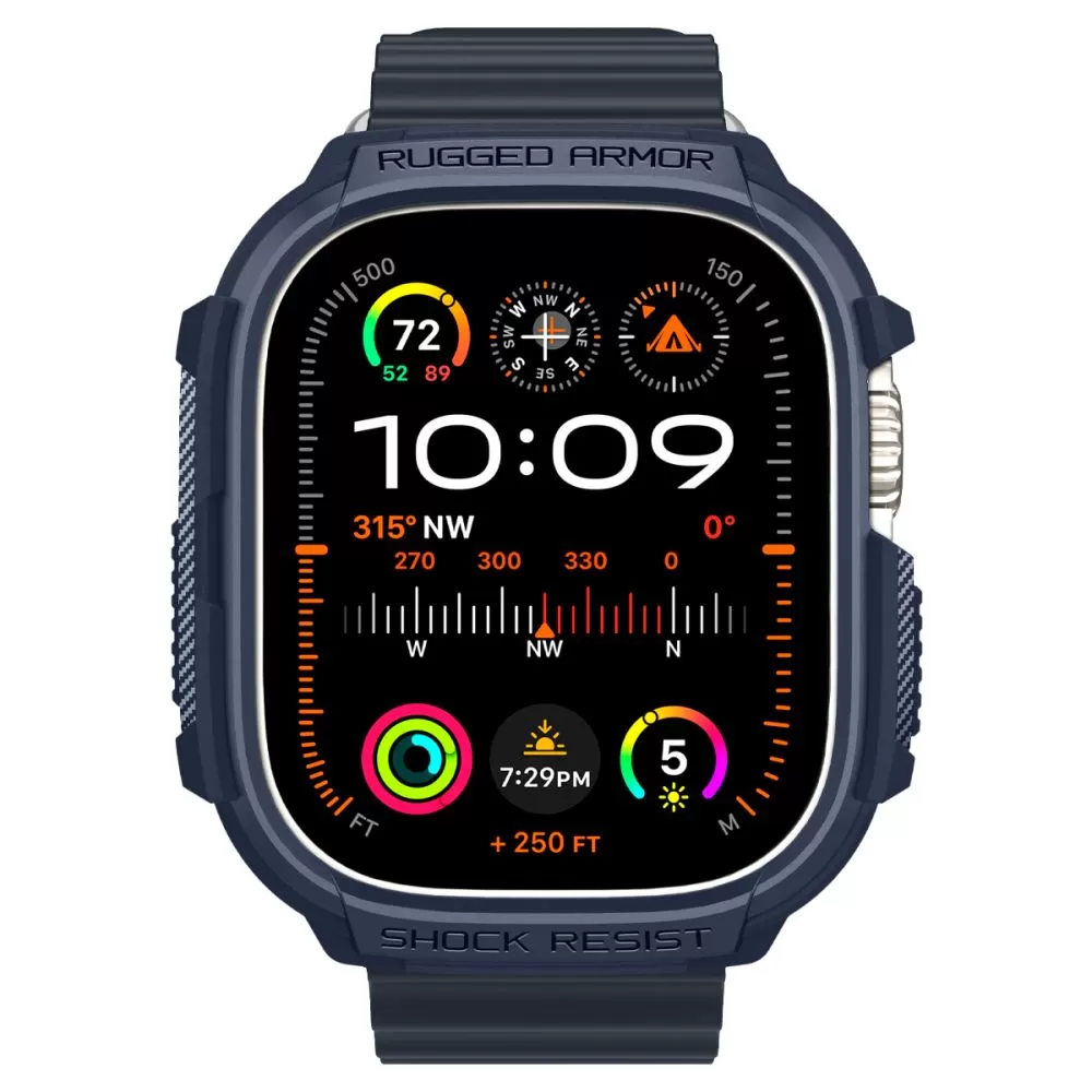 Apple Watch Ultra dėklas mėlyna SPIGEN RUGGED ARMOR (49 MM)