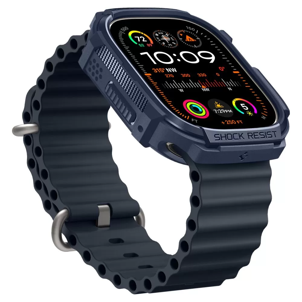 Apple Watch Ultra dėklas mėlyna SPIGEN RUGGED ARMOR (49 MM)