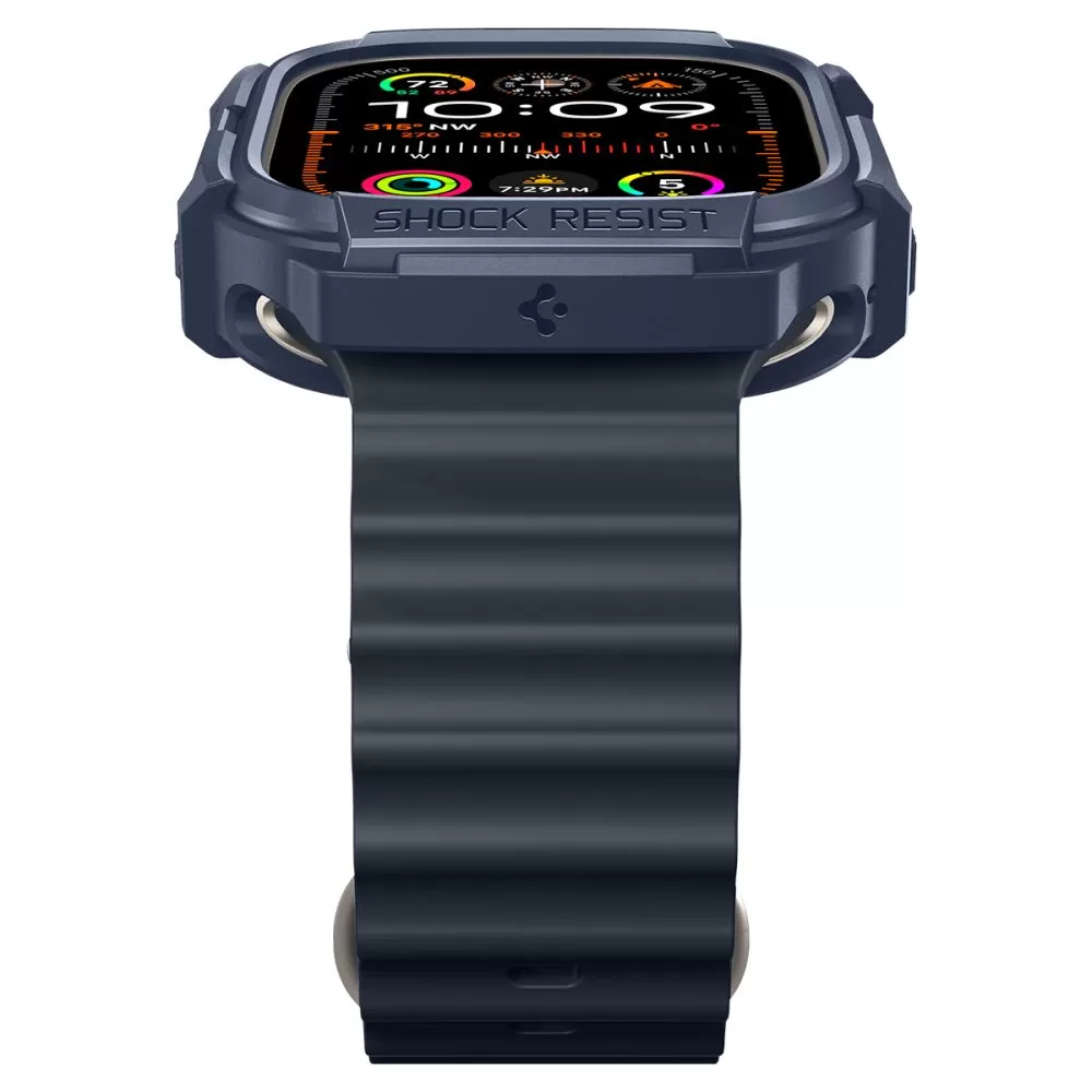 Apple Watch Ultra dėklas mėlyna SPIGEN RUGGED ARMOR (49 MM)