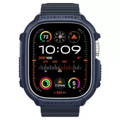 Apple Watch Ultra dėklas mėlyna SPIGEN RUGGED ARMOR (49 MM)