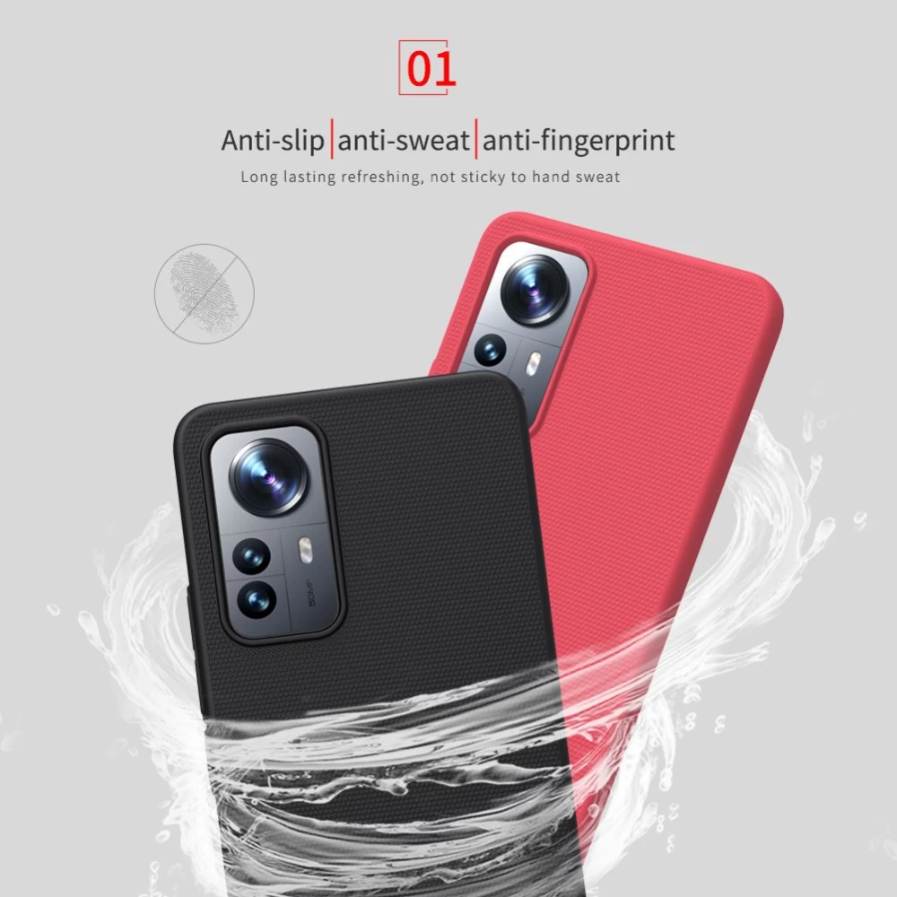 Xiaomi 12 Lite 5G case red Nillkin Super Frosted Shield