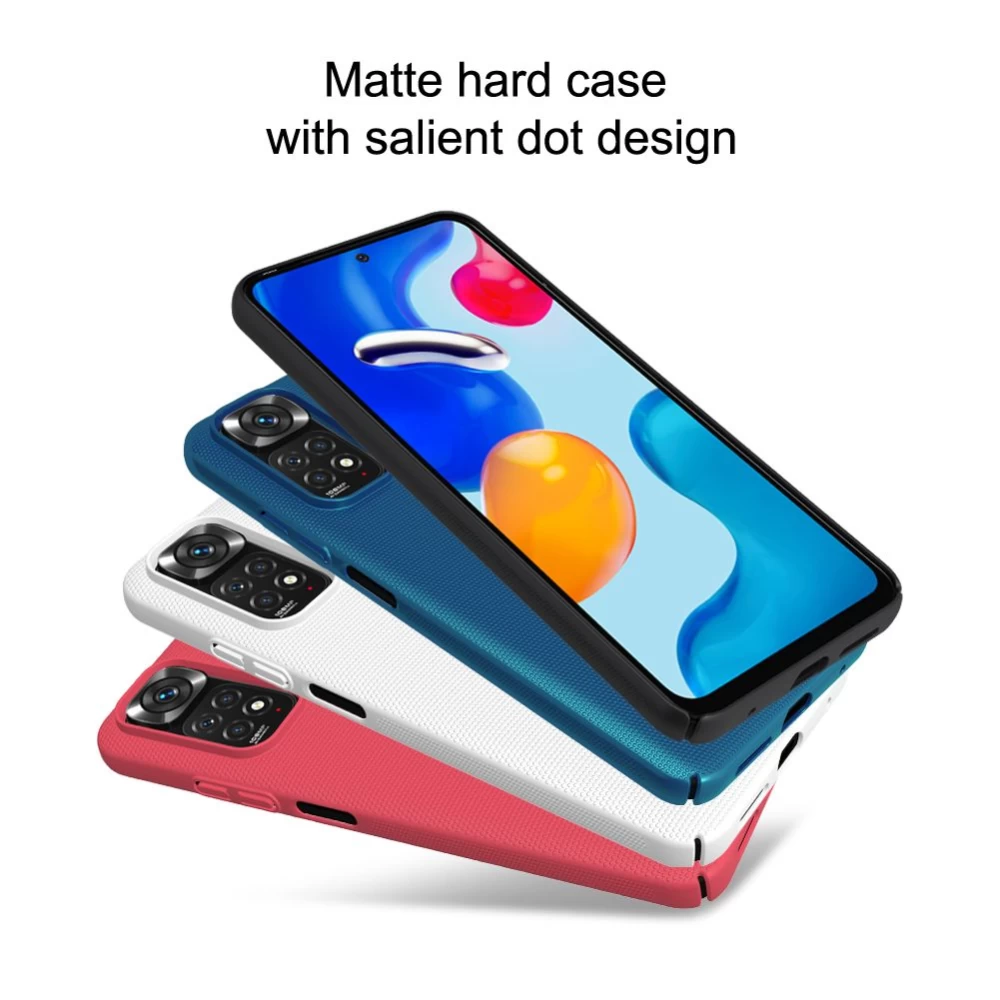 Xiaomi RedMi Note 11S чехол белый Nillkin Super Frosted Shield