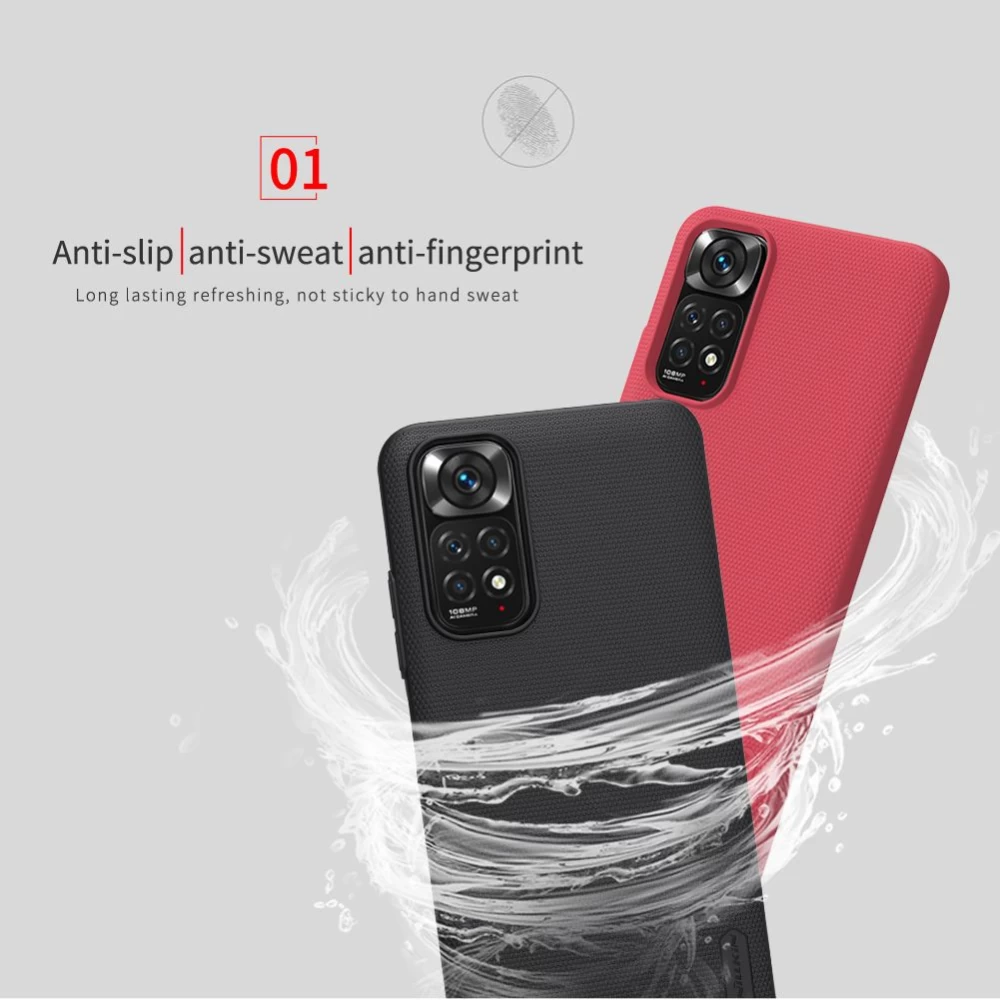 Xiaomi RedMi Note 11S чехол белый Nillkin Super Frosted Shield