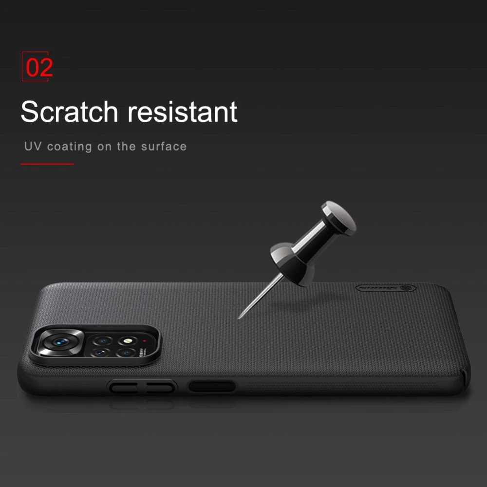 Xiaomi RedMi Note 11S чехол белый Nillkin Super Frosted Shield