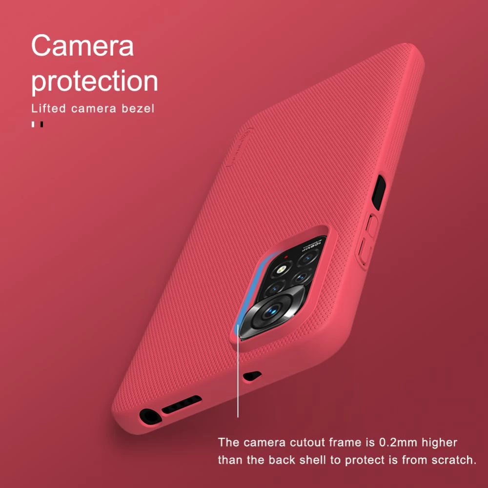 Xiaomi RedMi Note 11S чехол белый Nillkin Super Frosted Shield