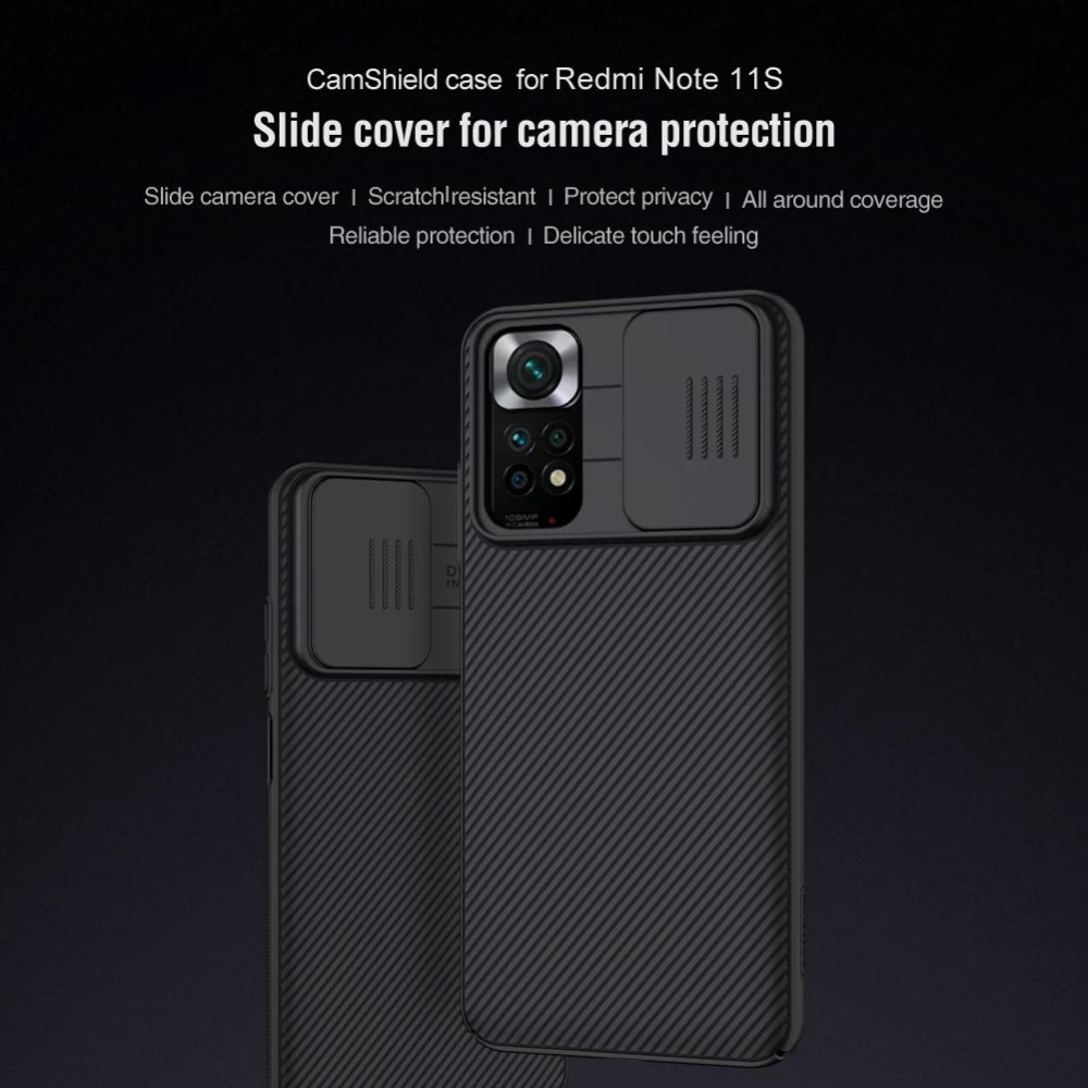 Xiaomi RedMi Note 11S чехол черный Nillkin CamShield
