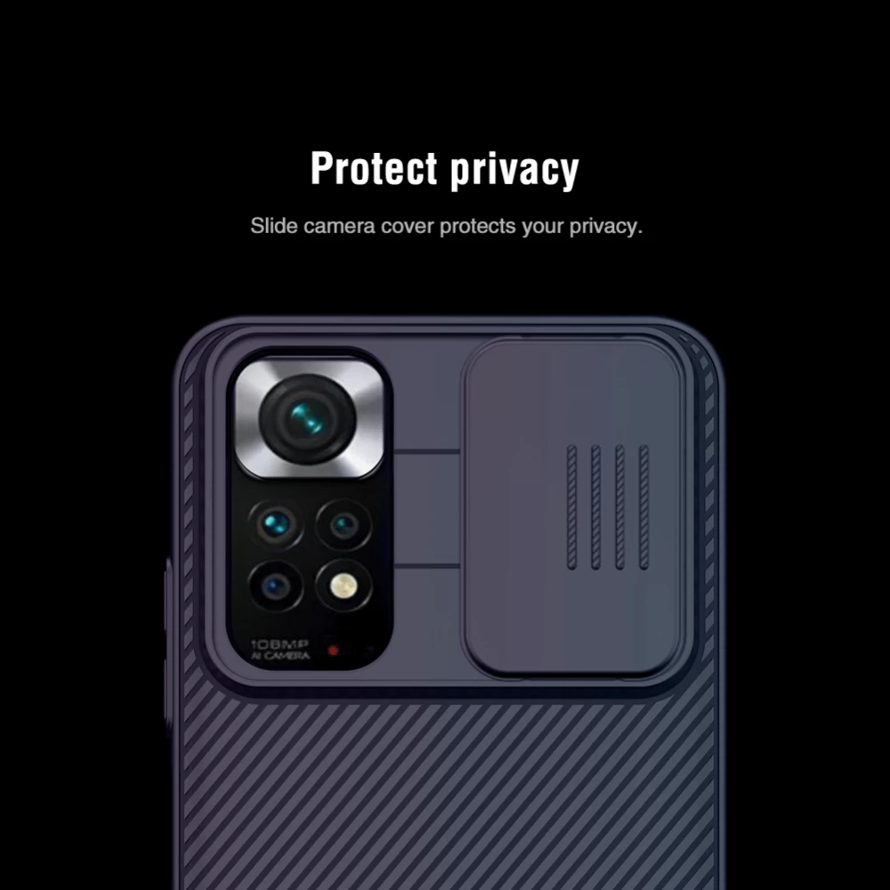 Xiaomi RedMi Note 11S чехол черный Nillkin CamShield