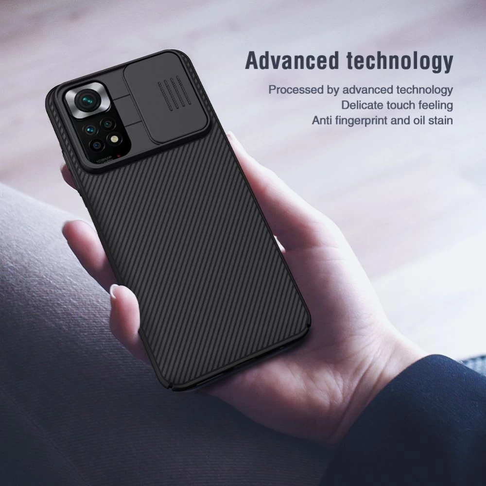 Xiaomi RedMi Note 11S чехол черный Nillkin CamShield