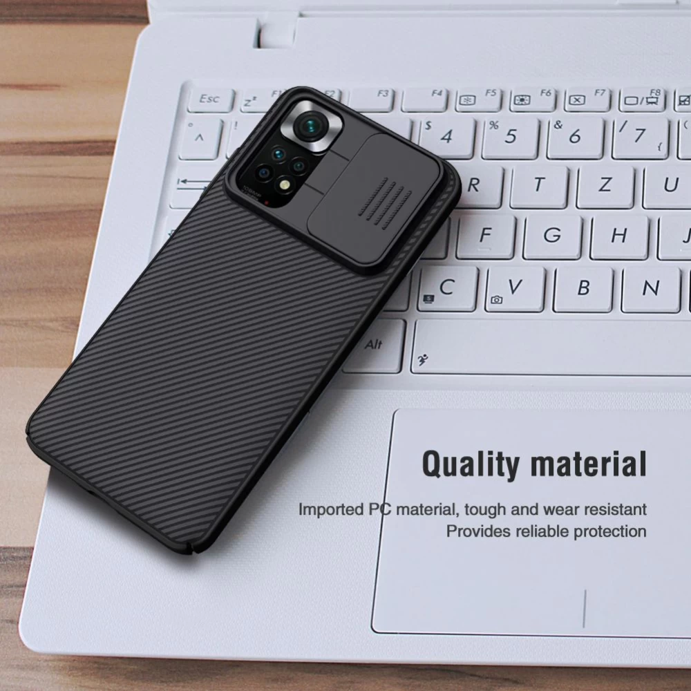 Xiaomi RedMi Note 11S чехол черный Nillkin CamShield