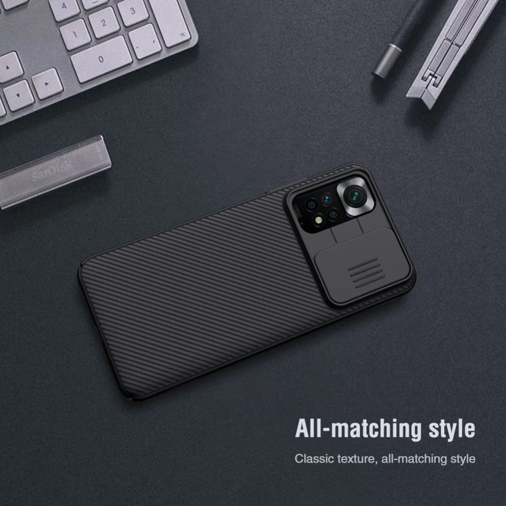 Xiaomi RedMi Note 11S чехол черный Nillkin CamShield