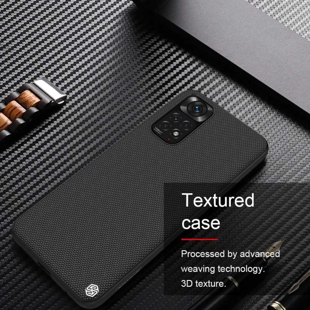 Xiaomi RedMi Note 11S чехол черный Nillkin Textured