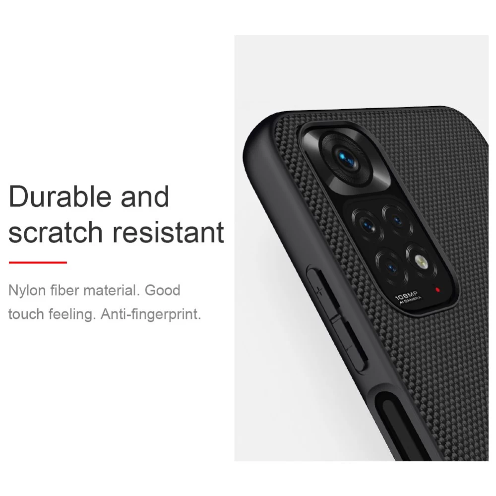 Xiaomi RedMi Note 11S чехол черный Nillkin Textured