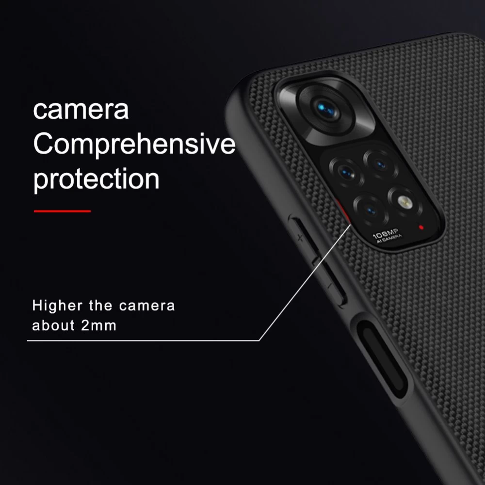 Xiaomi RedMi Note 11S чехол черный Nillkin Textured
