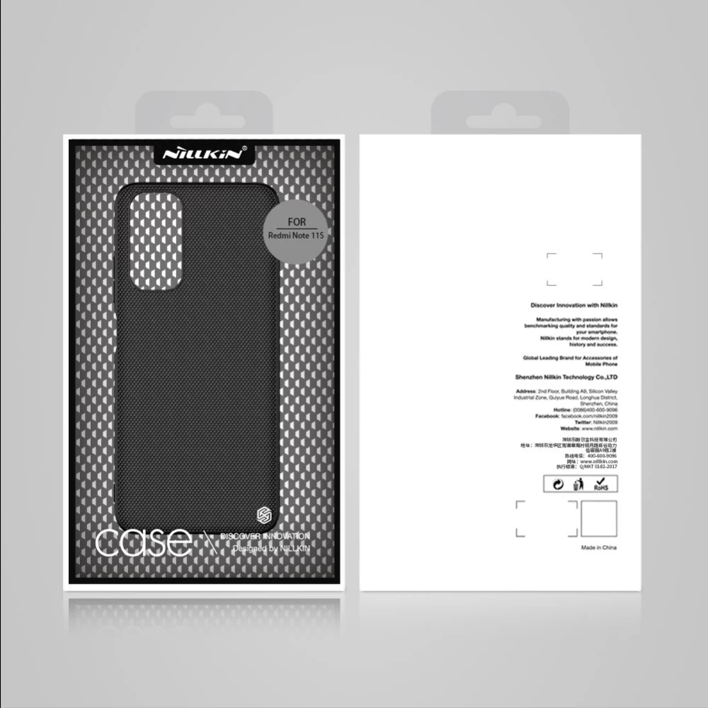 Xiaomi RedMi Note 11S чехол черный Nillkin Textured