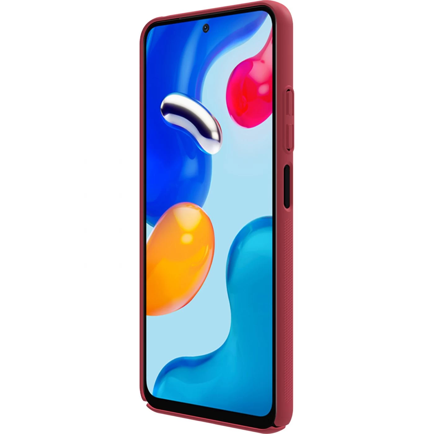 Xiaomi RedMi Note 11S чехол красный Nillkin Super Frosted Shield