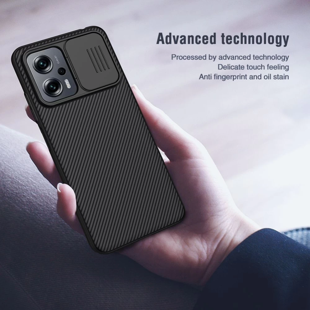 Xiaomi RedMi Note 11T Pro+ 5G чехол синий Nillkin CamShield Redmi