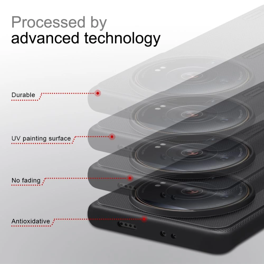 Xiaomi 12 12S Ultra case red Nillkin Super Frosted Shield