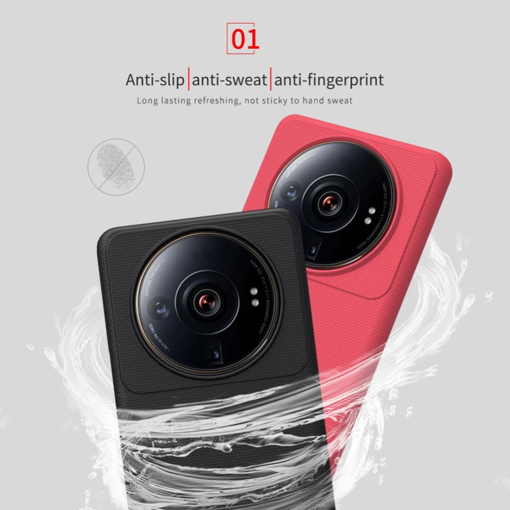 Xiaomi 12 12S Ultra case red Nillkin Super Frosted Shield