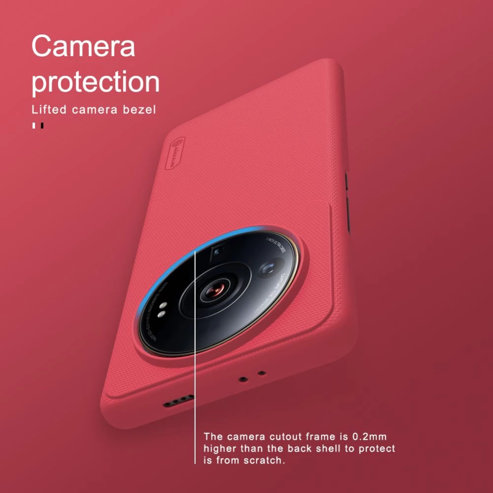 Xiaomi 12 12S Ultra case red Nillkin Super Frosted Shield