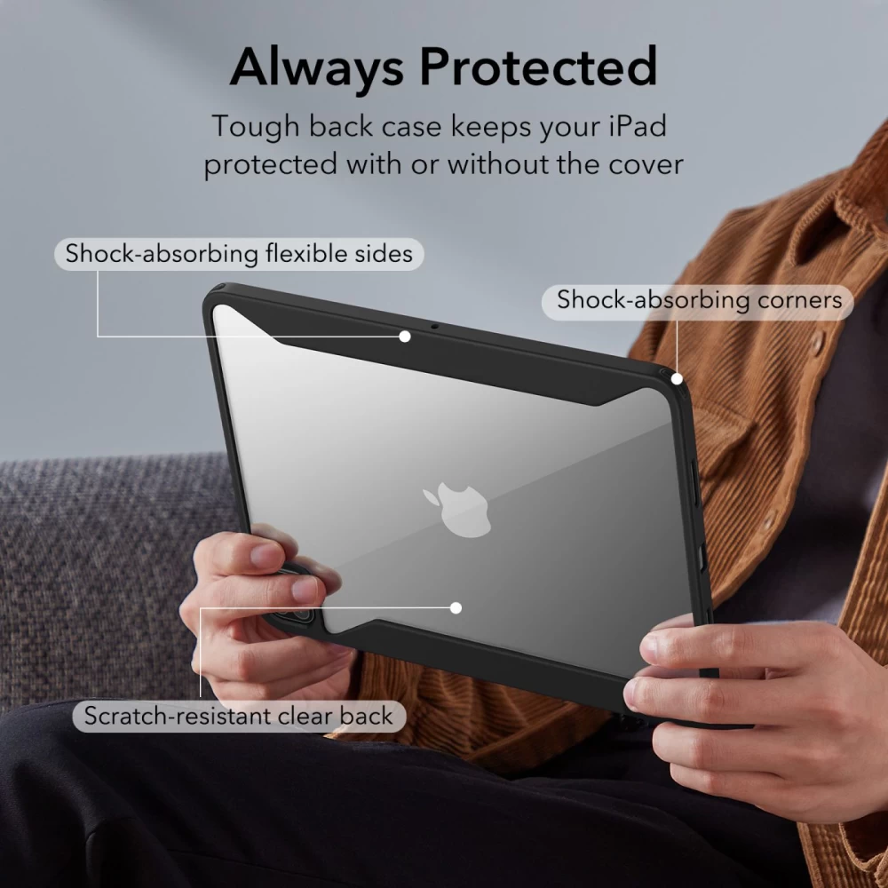 Apple iPad Pro 12.9 (2022) tahvelarvuti ümbris must ESR REBOUND HYBRID