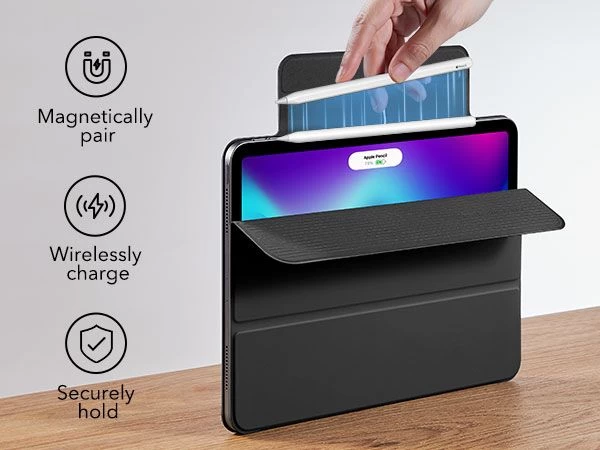 Apple iPad Pro 12.9 (2022) Planšetės dėklas Juoda ESR REBOUND MAGNETIC